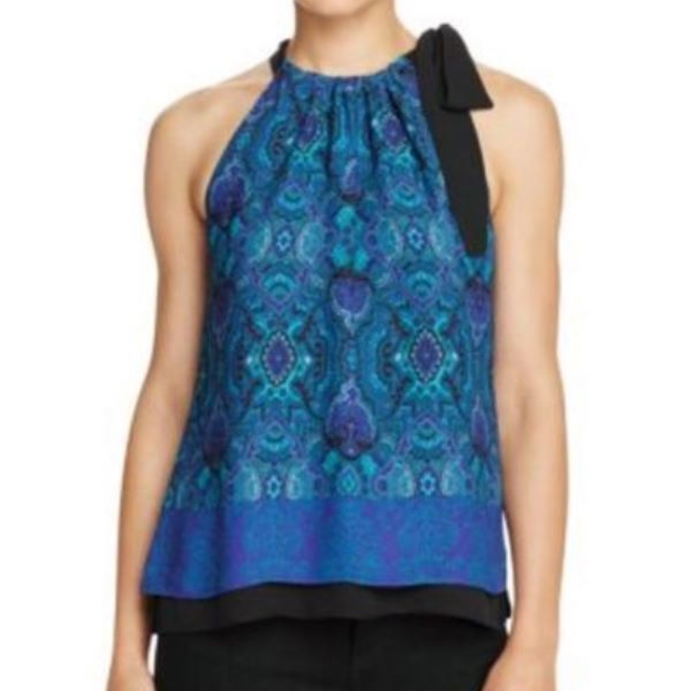 T Tahari Halter Top/ Bowtie Neck